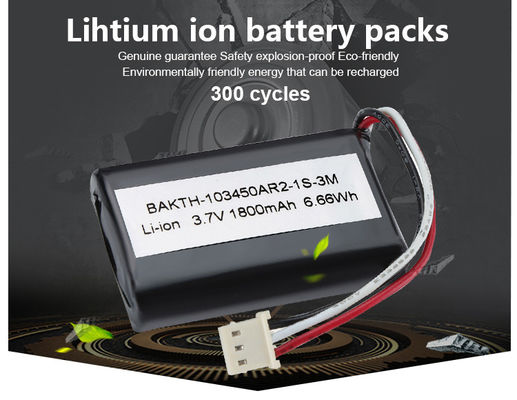 Wholesale Rechargeable 103450AR 3.7V 1800mAh 6.66Wh Lithium Ion Battery Pack for Home Application