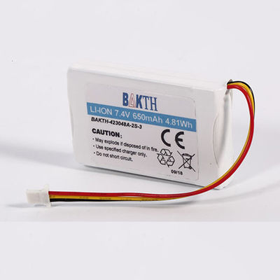 423048A 7.4v 650mah Lithium Ion Battery Pack for Bicycle Lamp Light