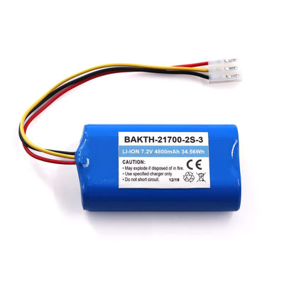 BAKTH-21700-2S-3 7.2V 4800mAh Lithium Ion Battery Pack Rechargeable Lithium Ion Batteries Pack for Electric Appliance