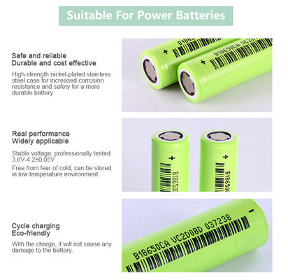 18650CA 18500 Rechargeable Li Ion Battery 2250mah 3.6v Customized