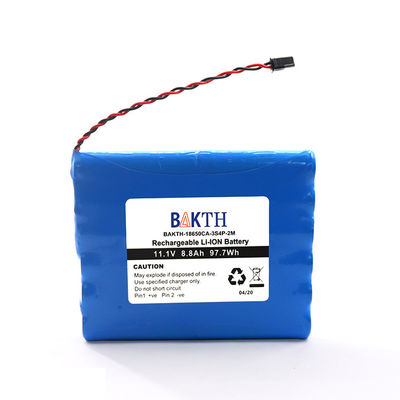 11.1V 8.8Ah 97.7Wh Rechargeable Lithium Battery Pack Custom Lithium Ion Battery Packs