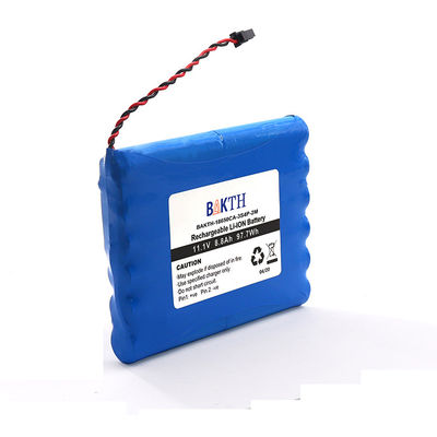 11.1V 8.8Ah 97.7Wh Rechargeable Lithium Battery Pack Custom Lithium Ion Battery Packs