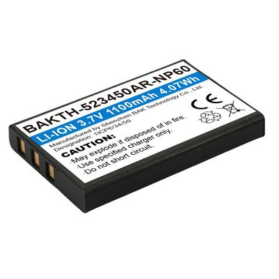 1200mAh Lithium Ion Battery Pack 523450A NP60 For Camera Marketing