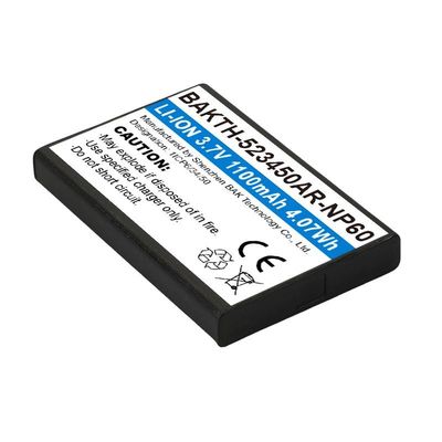 1200mAh Lithium Ion Battery Pack 523450A NP60 For Camera Marketing