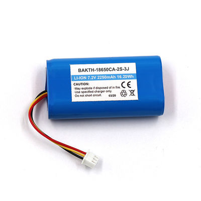 7.2V Lithium Ion Battery Pack 2250mAh Rechargeable 2S1P BAKTH-18650CA-2S-3J