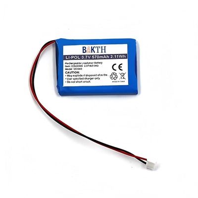 Rechargeable Li Polymer Battery Pack 3.7V 570mAh 503040 For Electric Appliance