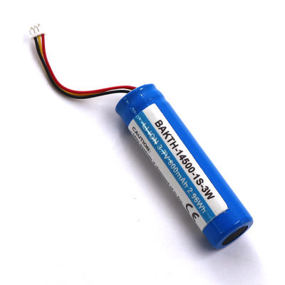Celda Li-ion 14500 de 3.7V 800mAh de Grado A BAKTH-14500-1S-3W para Reemplazo a Granel