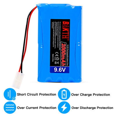 9.6V 2000mAh Nickel Metal Hydride Battery Pack BAKTH With Tamiya Connector