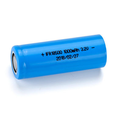 3.2V 1000Mah Rechargeable Li Ion Battery 1500mAh Cylindrical Lifepo4 Battery Cell IFR 18500FE