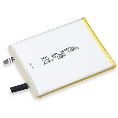 3.7V Rechargeable Li Ion Battery 3060MAh Li Polymer Cell With Customized Size
