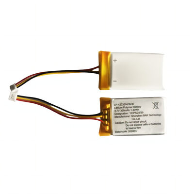 3.7V 350mAh LP-422339-PACK แบตเตอรี่ Li-Polymer สําหรับอุปกรณ์สมาชิกที่สวมใส่และอุปกรณ์ IoT