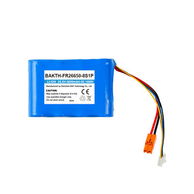 8S1P 26650 Cell Design High-Voltage 25.6V 3600mAh Li-ion Battery Pack for Industrial Sensors