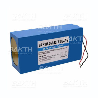 Professional-Grade BAKTH-26650FE-8S4P-2 25.6V 13.2Ah LiFEPO4 Battery Pack for Power Systems
