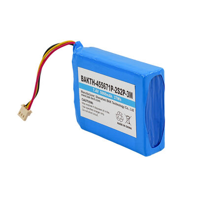 Stable 7.4V 5000mAh 2S2P 455671P Li-Polymer Battery Pack for Portable Electronics 