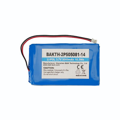 High-Density 2P 505081 Cells 3.7V 5000mAh Rechargeable Li-Pol Battery Pack for Tablets