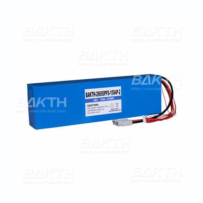 Long Cycle 48V 12Ah LiFePO4 Battery Pack BAKTH-26650PFS-15S4P for Portable Power