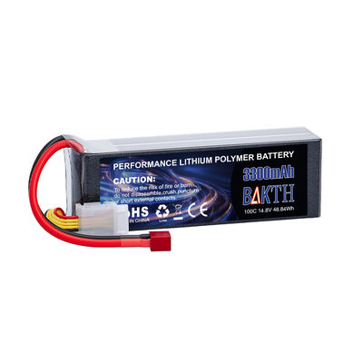 Rechargable Lithium ion Battery Pack 100C 14.8V 3300mAh 48.84Wh