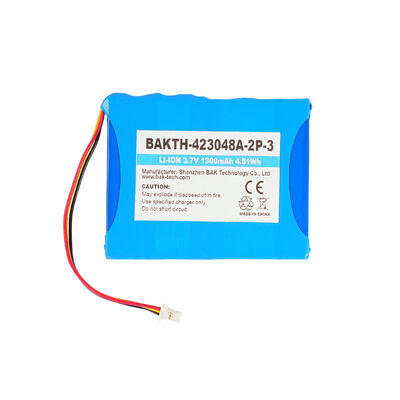 Ultra-Slim BAKTH-423048A-2P-3 3.7V 1300mAh Lithium Ion Battery Pack with Connector