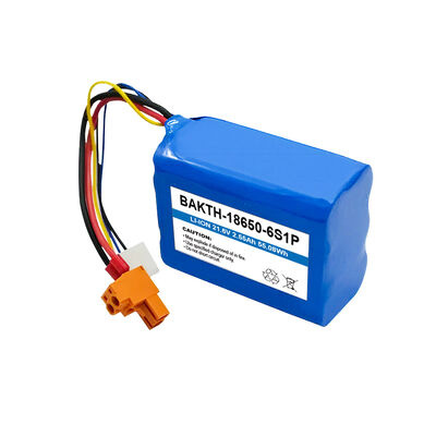 21.6V 2.55Ah 55.08Wh 18650 6S1P Rechargeable Battery Pack for Industrial Applications